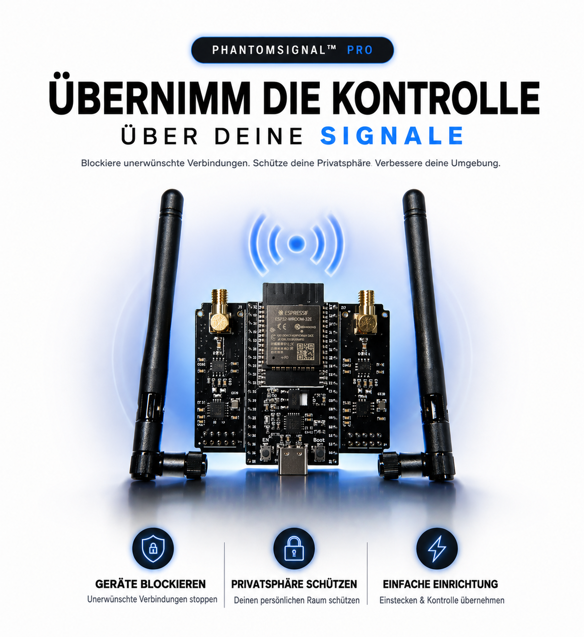 PhantomSignal Pro – Gerät zur drahtlosen Umgebungskontrolle